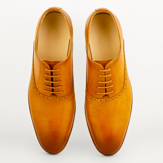 COGNAC CREST CLASSIC OXFORD SHOES