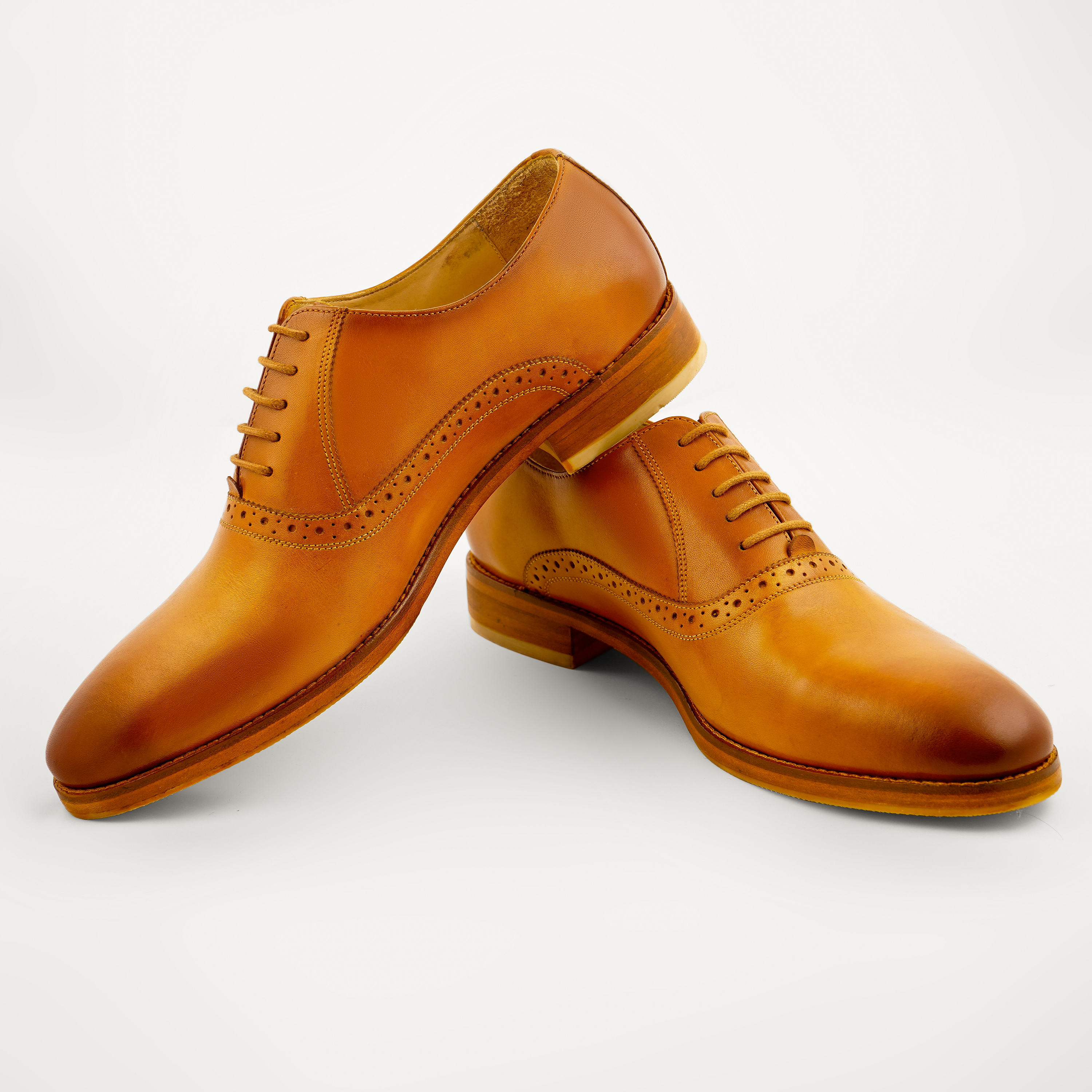 COGNAC CREST CLASSIC OXFORD SHOES