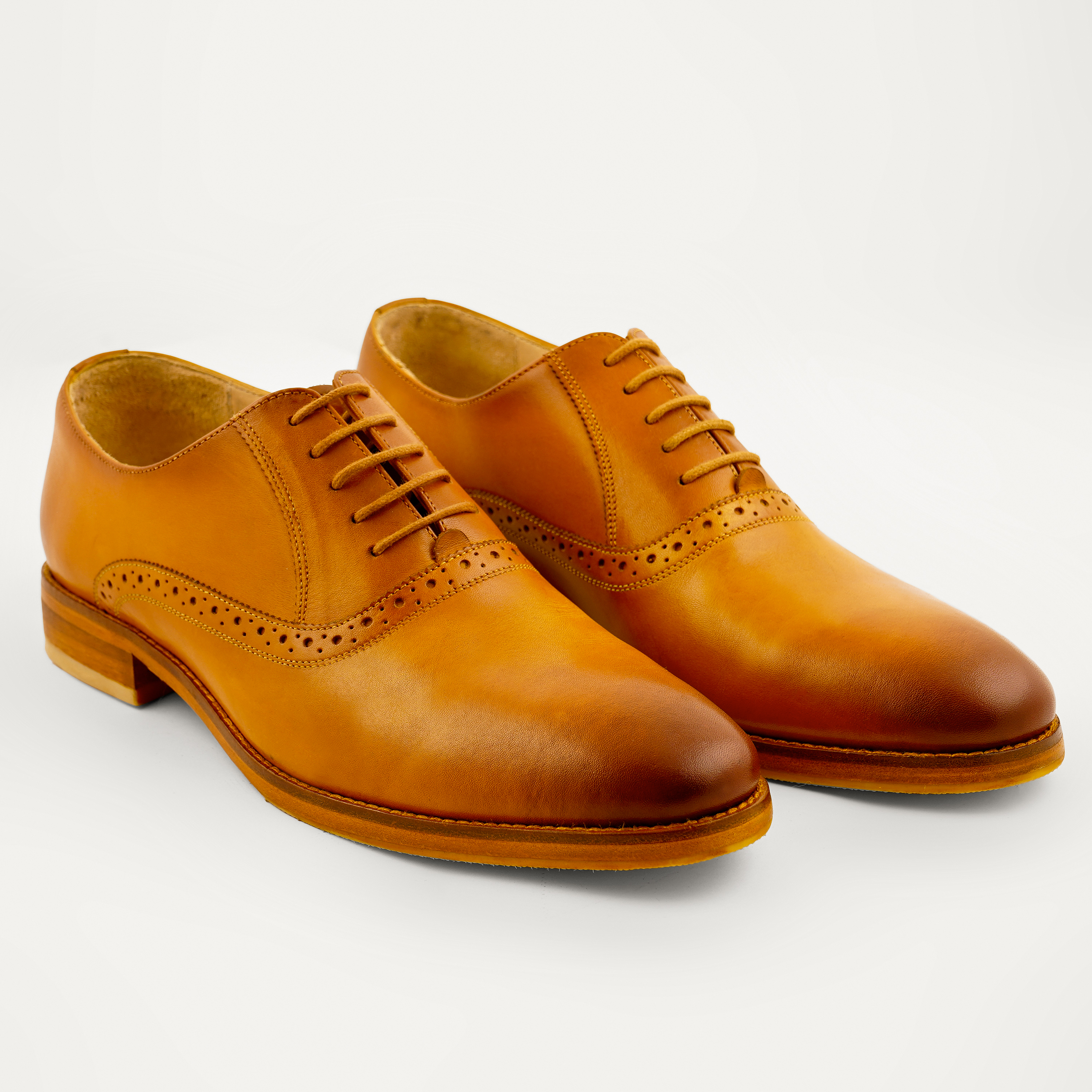 COGNAC CREST CLASSIC OXFORD SHOES