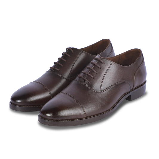 CLASSIC CRAFT OXFORD SHOES (BROWN)
