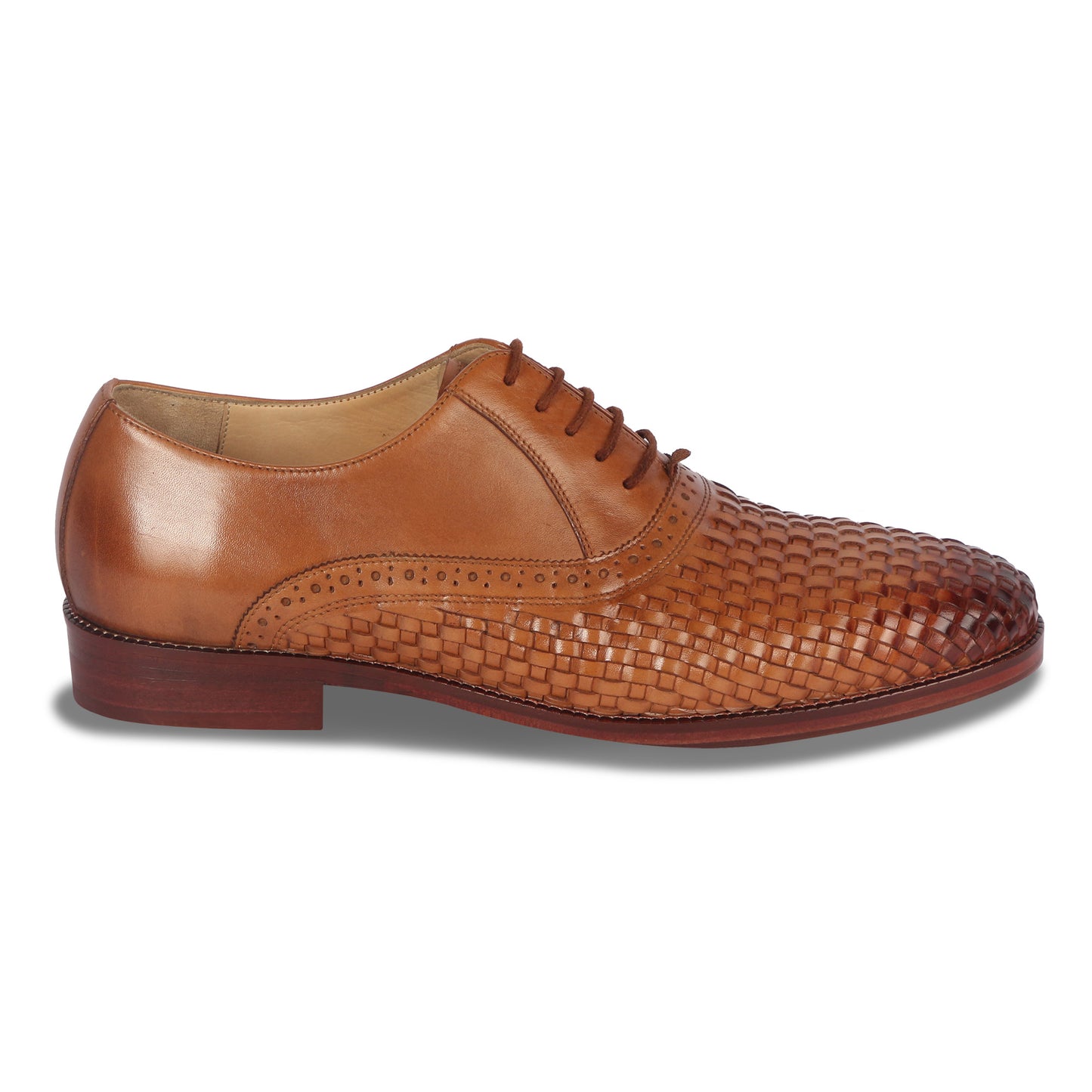 CRAFTSMAN'S LACE OXFORD SHOES (TAN)