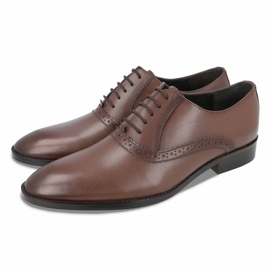 MEN'S ELEGANT OXFORD SHOES (BROWN)