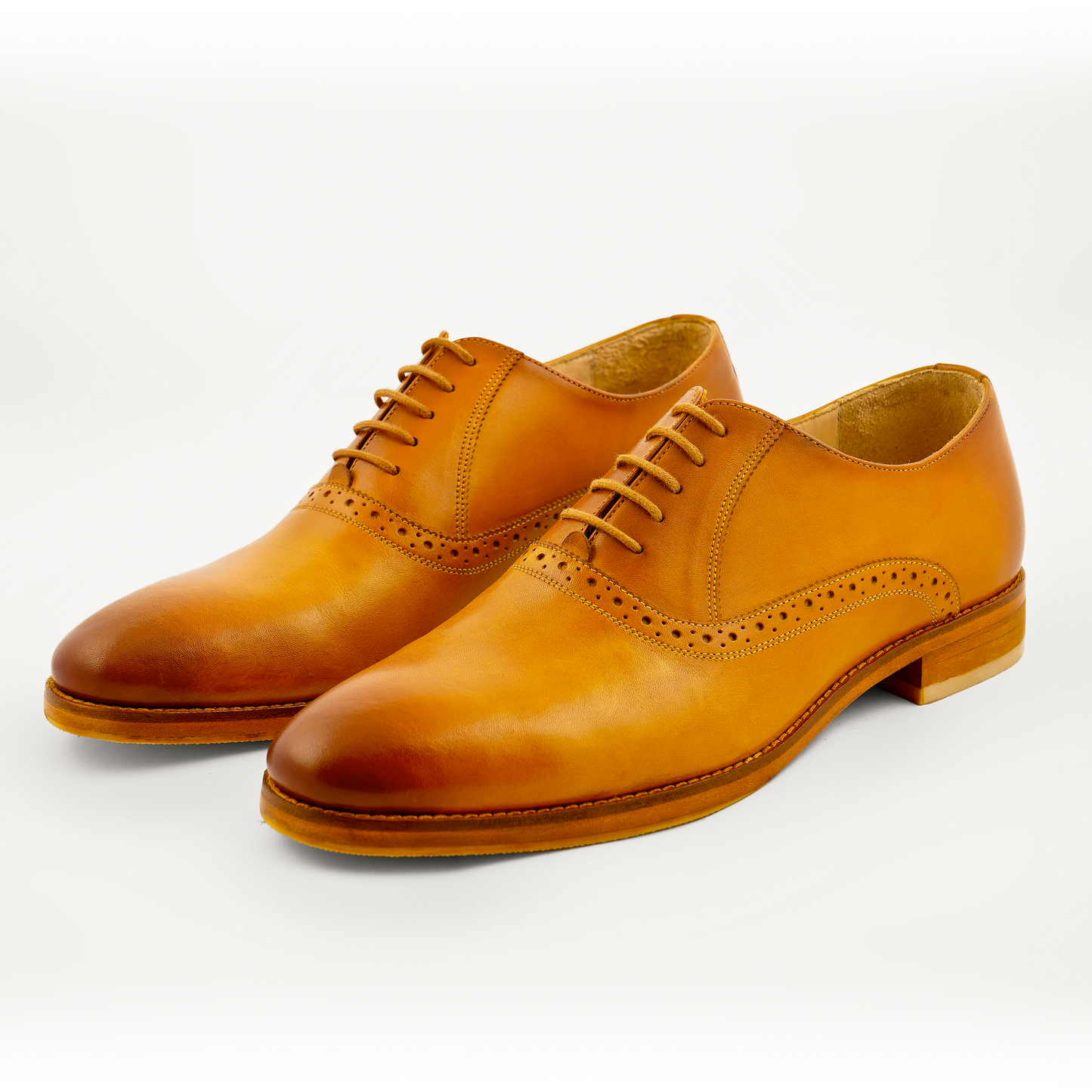 COGNAC CREST CLASSIC OXFORD SHOES
