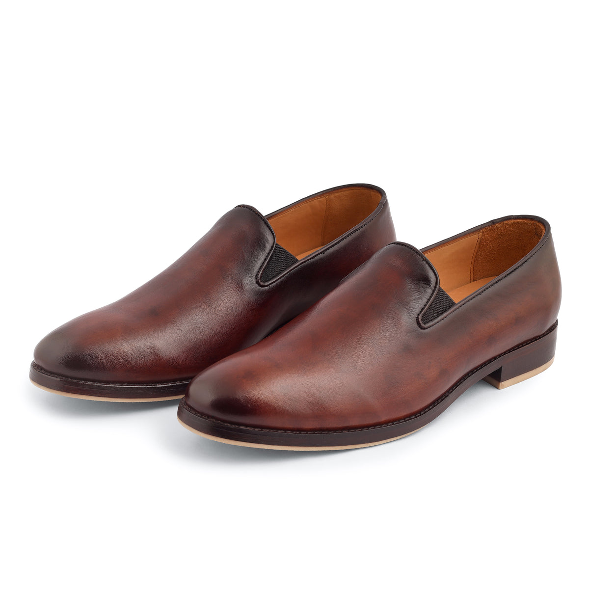 Oxblood Patina Loafers (Brown)