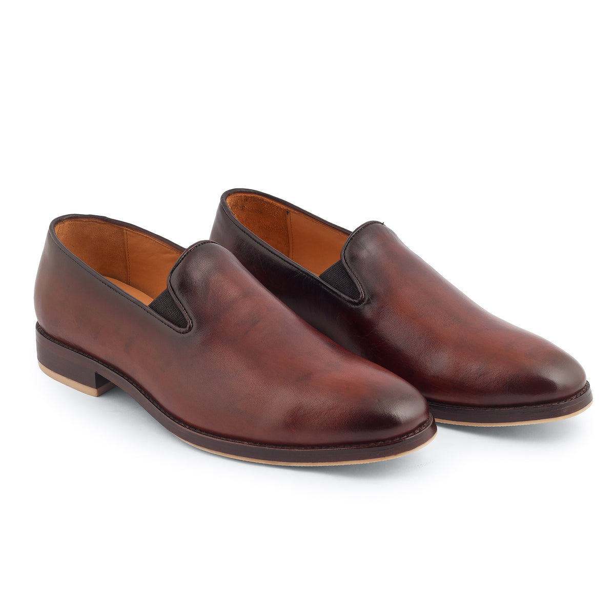 Oxblood Patina Loafers (Brown)