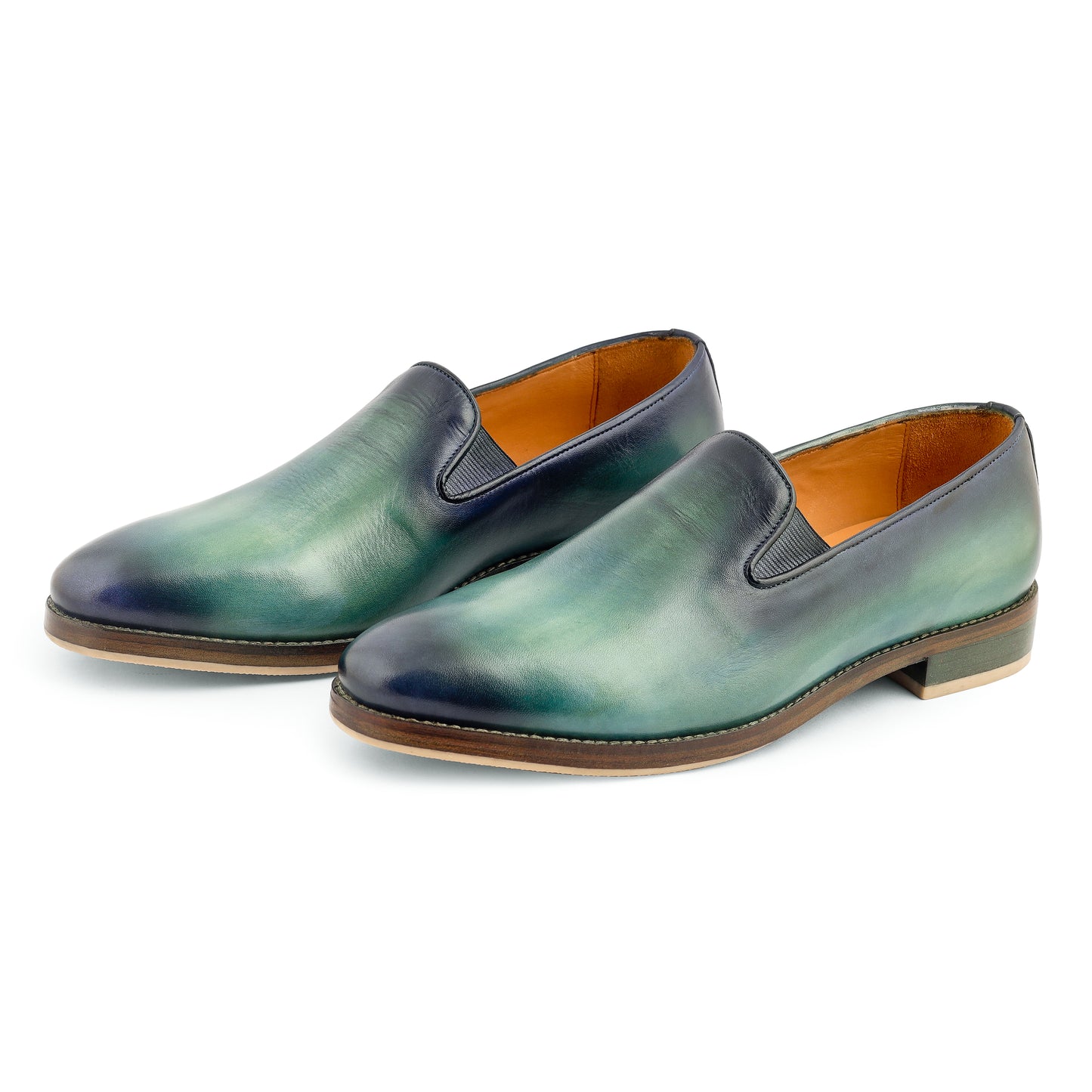 Regent Patina Loafers (Green)