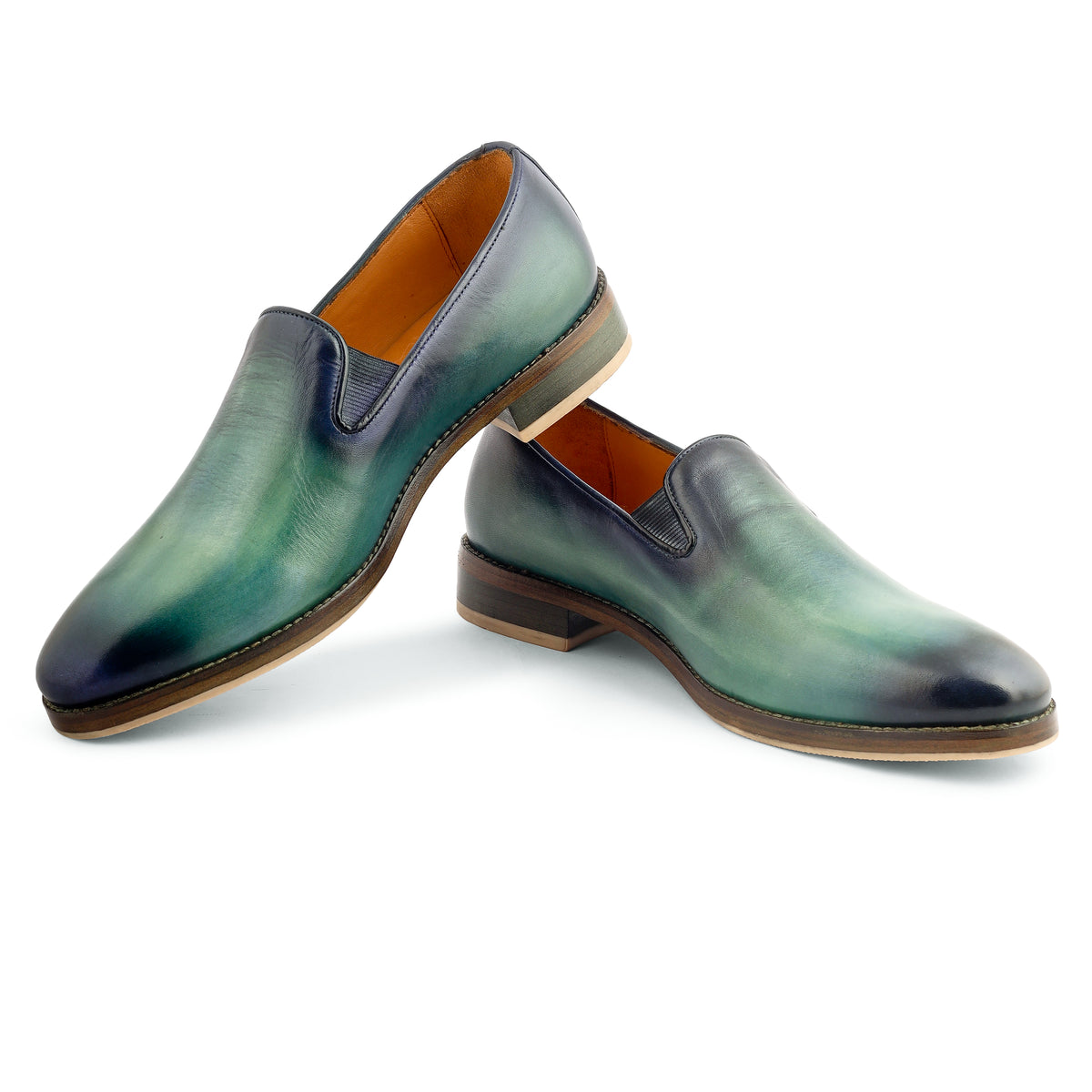 Regent Patina Loafers (Green)