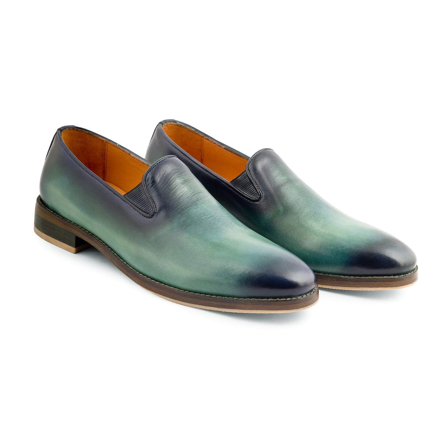 Regent Patina Loafers (Green)