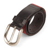 Handmade Black & Red Casual Leather Belt