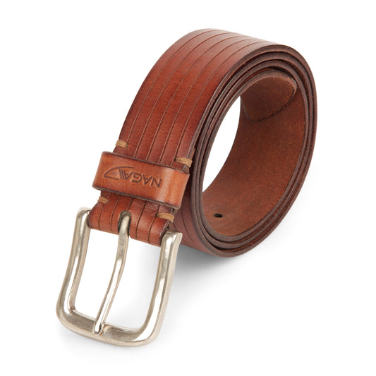 Handmade Classic Leather Belt (Brown)