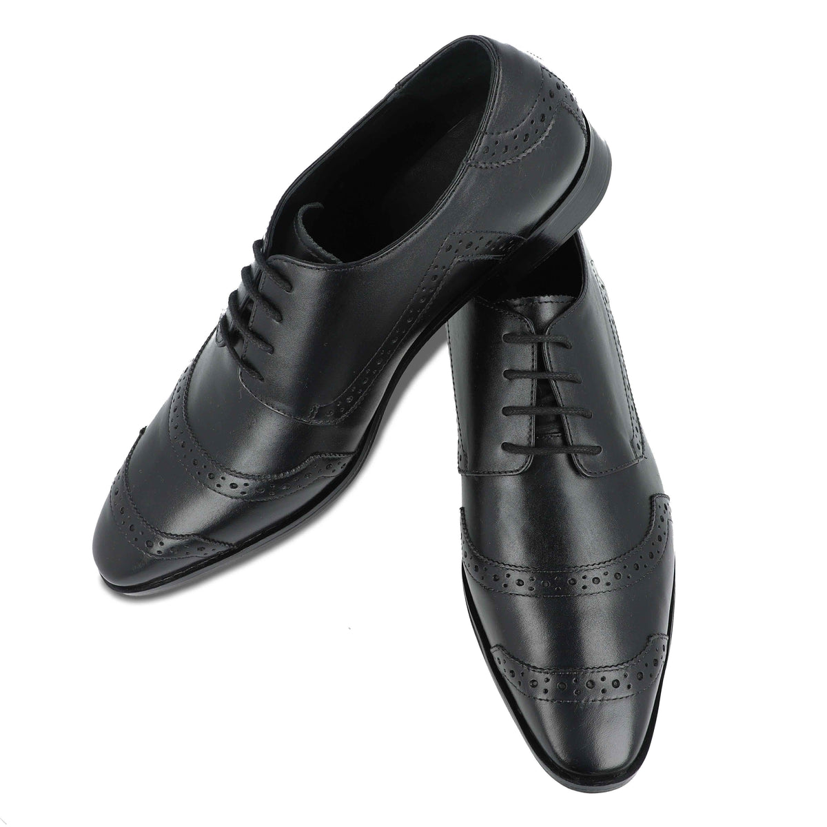Naga Binary Cap Toe Brogue Derby Shoes