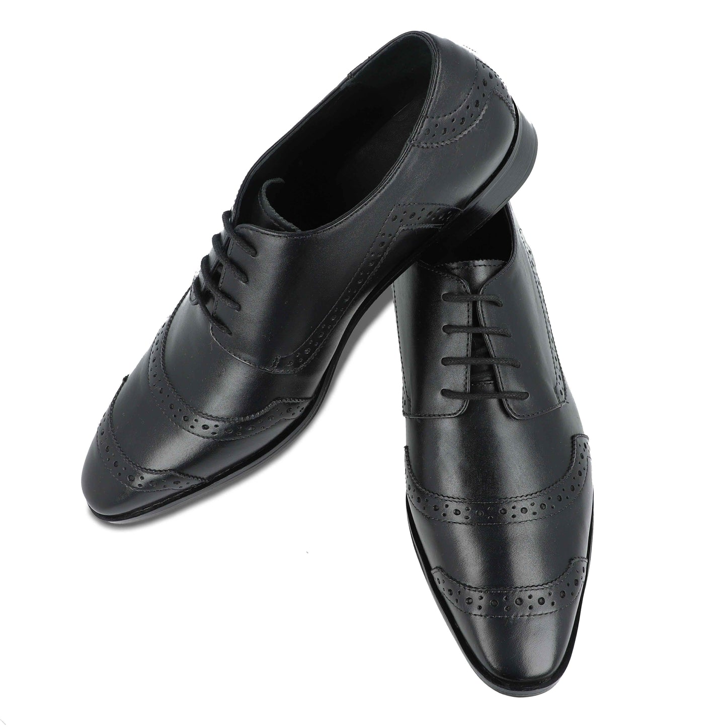 Naga Binary Cap Toe Brogue Derby Shoes
