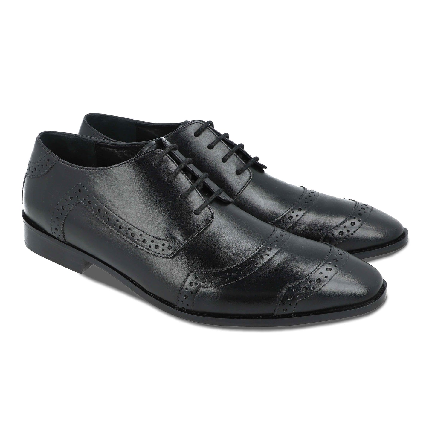 Naga Binary Cap Toe Brogue Derby Shoes