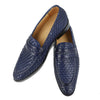 Naga Debonair Blue Handweaved Slipon Shoe