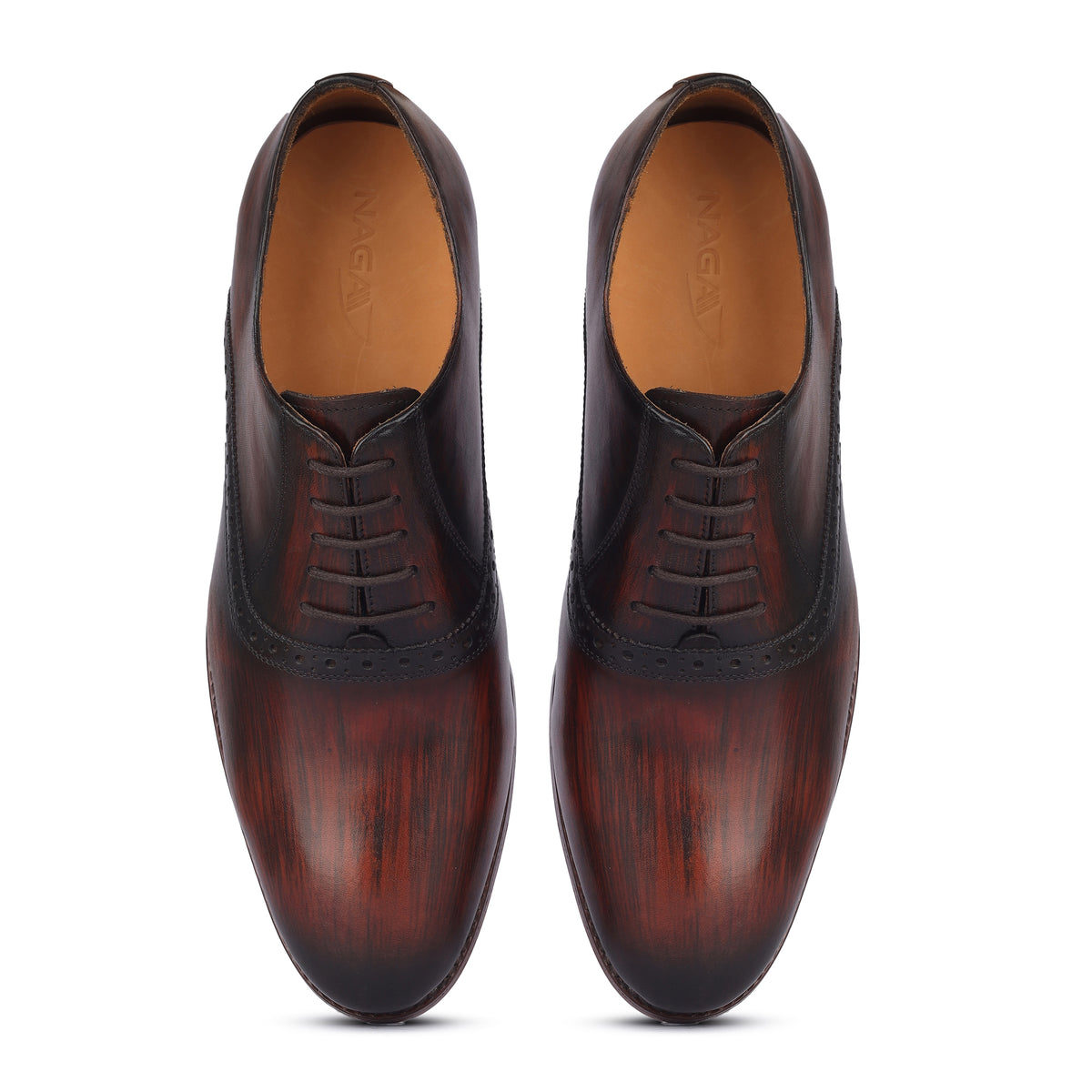Naga Ebony Flame Brogue (Brown Black)