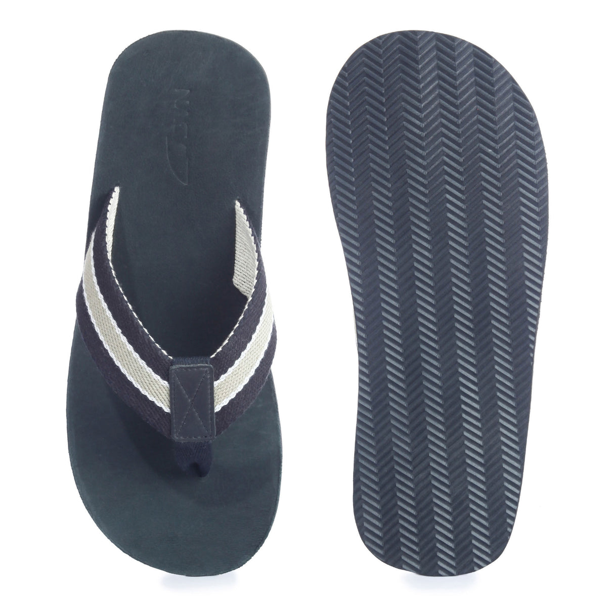 NAGA CROSS-CONTINENT FLIPFLOPS (BLACK-OFF WHITE)