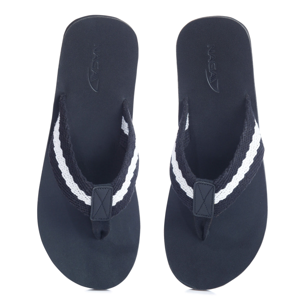 NAGA CROSS-CONTINENT FLIPFLOPS (BLACK-WHITE)