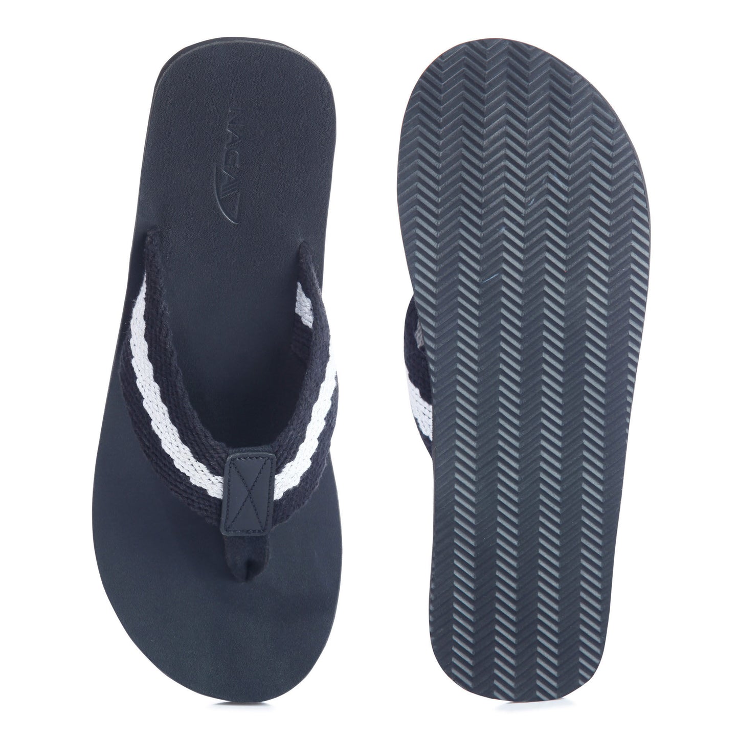 NAGA CROSS-CONTINENT FLIPFLOPS (BLACK-WHITE)