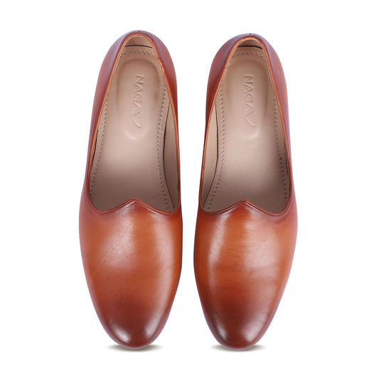 MAHARAJA MEN'S LEATHER JUTTI (TAN)