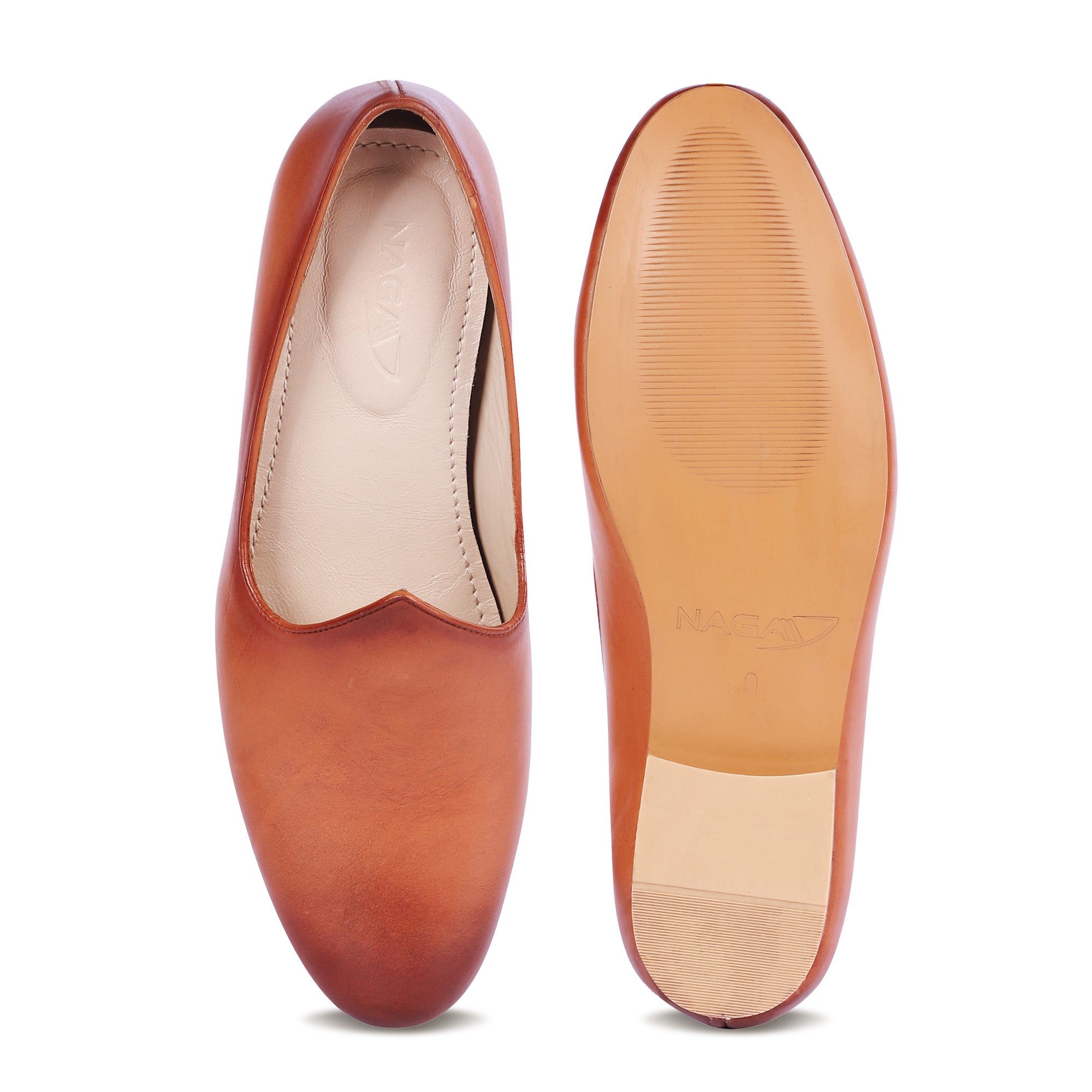 MAHARAJA MEN'S LEATHER JUTTI (TAN)