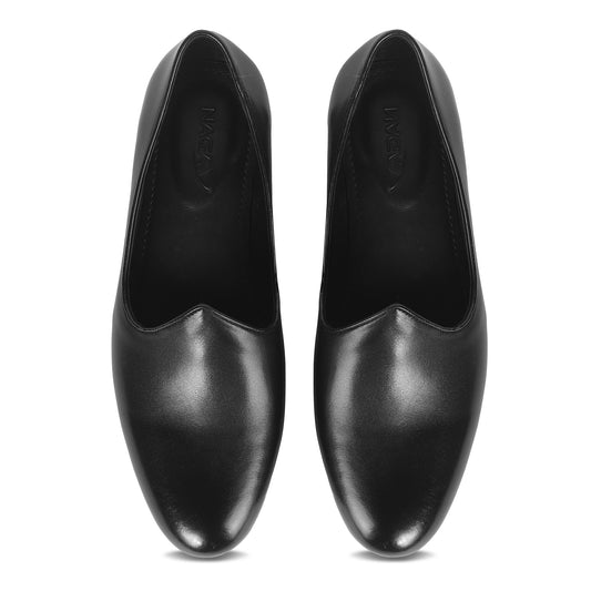 MAHARAJA MEN'S LEATHER JUTTI (BLACK)