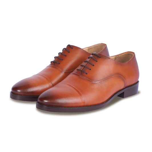 CLASSIC CRAFT OXFORD SHOES (TAN)