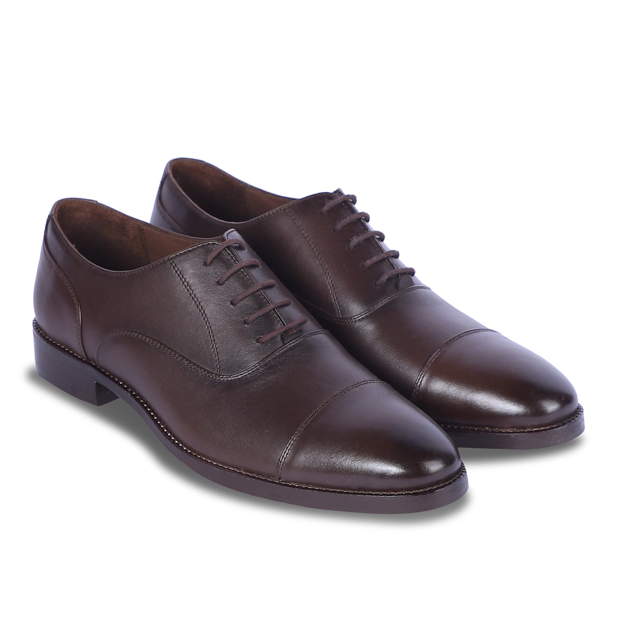 CLASSIC CRAFT OXFORD SHOES (BROWN)