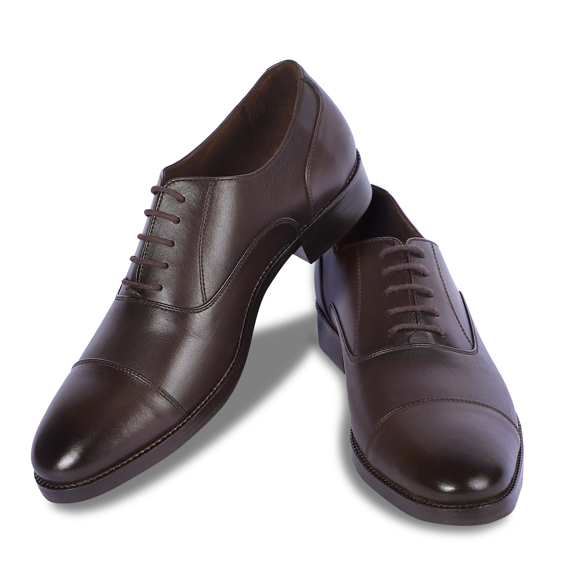 CLASSIC CRAFT OXFORD SHOES (BROWN)