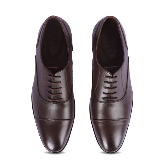 CLASSIC CRAFT OXFORD SHOES (BROWN)