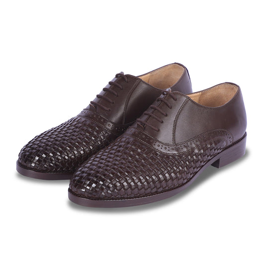 CRAFTSMAN’S LACE OXFORD SHOES (BROWN)