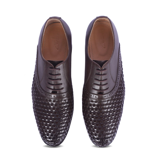 CRAFTSMAN’S LACE OXFORD SHOES (BROWN)