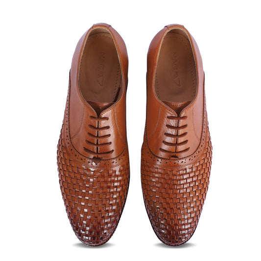 CRAFTSMAN'S LACE OXFORD SHOES (TAN)