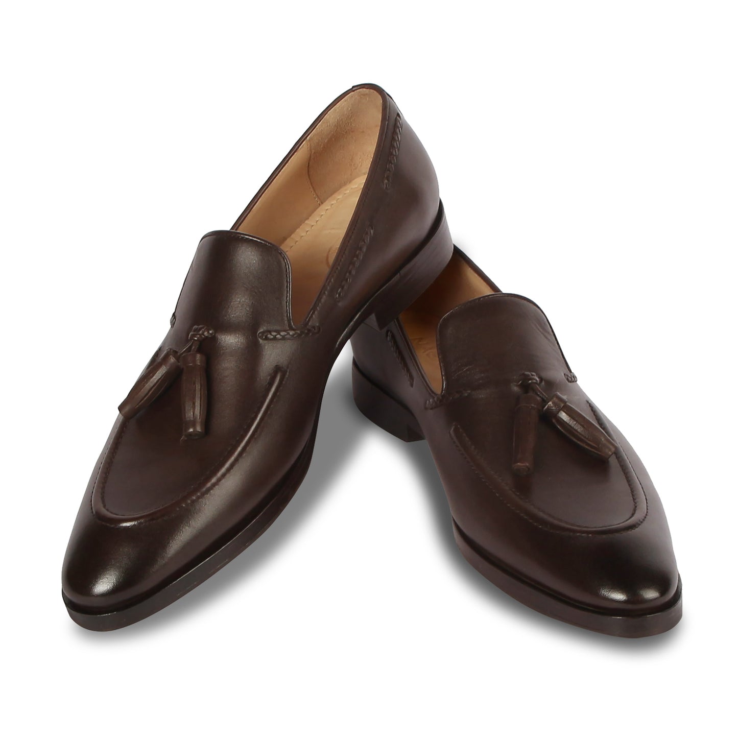 GENTLEMEN'S TASSEL LEATHER LOAFERS (BROWN)