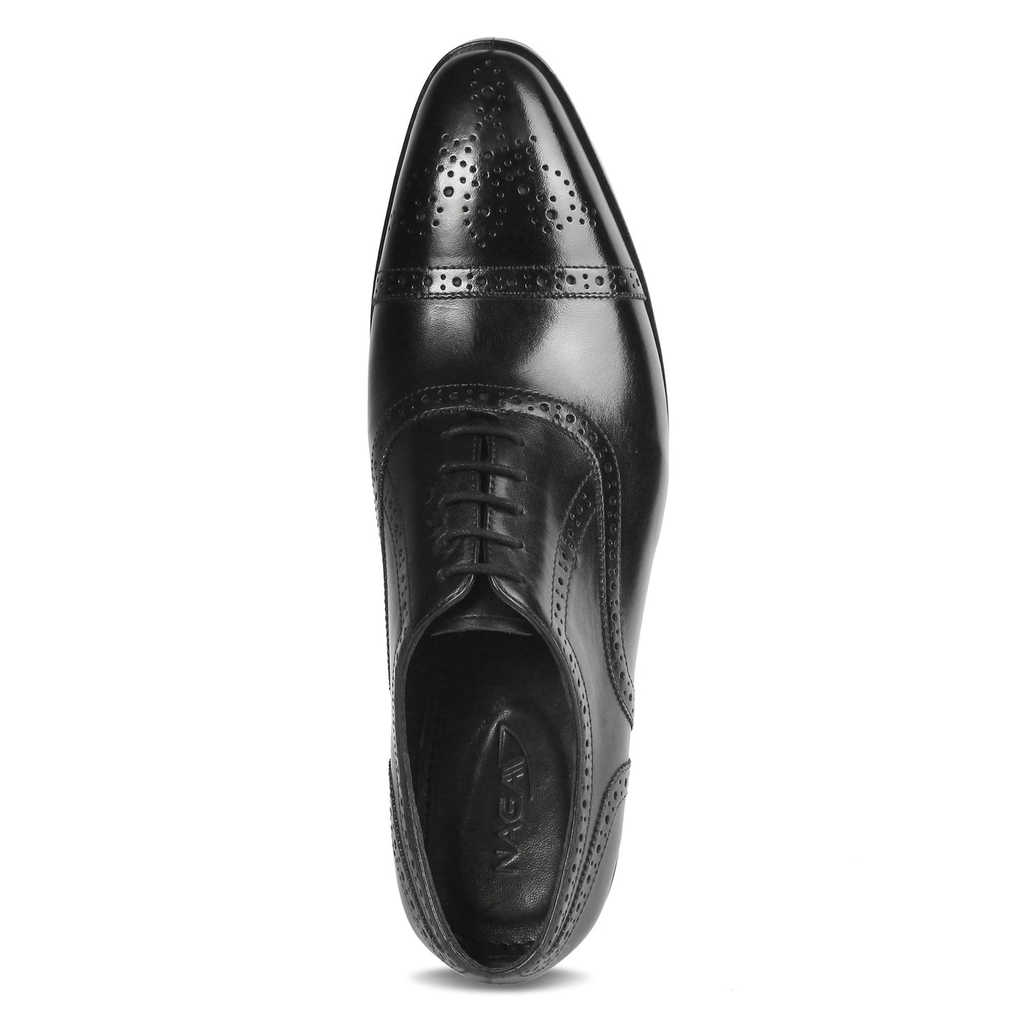 CROWNED BROGUE OXFORD SHOE (BLACK)