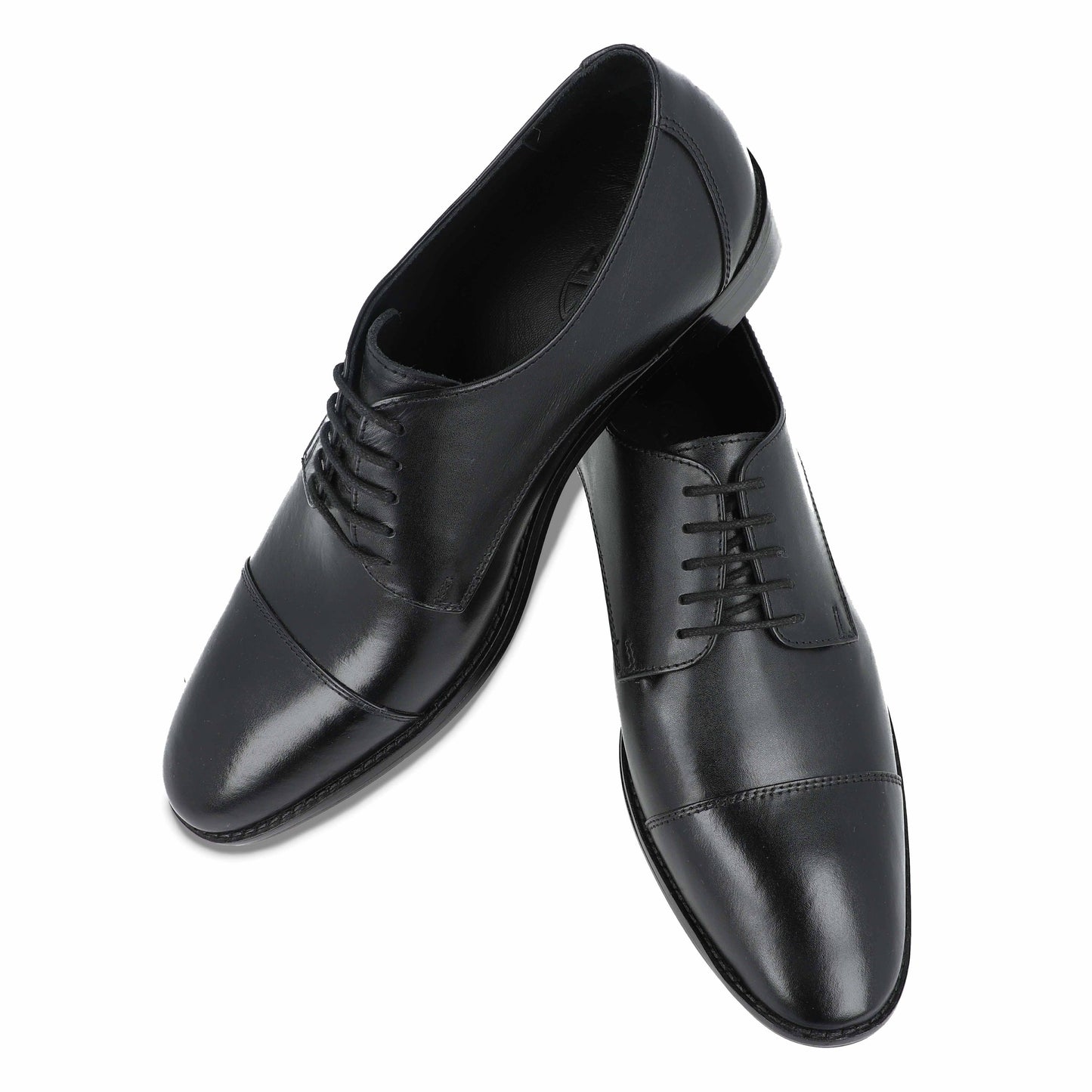 Naga Lucid Black Derby Shoes