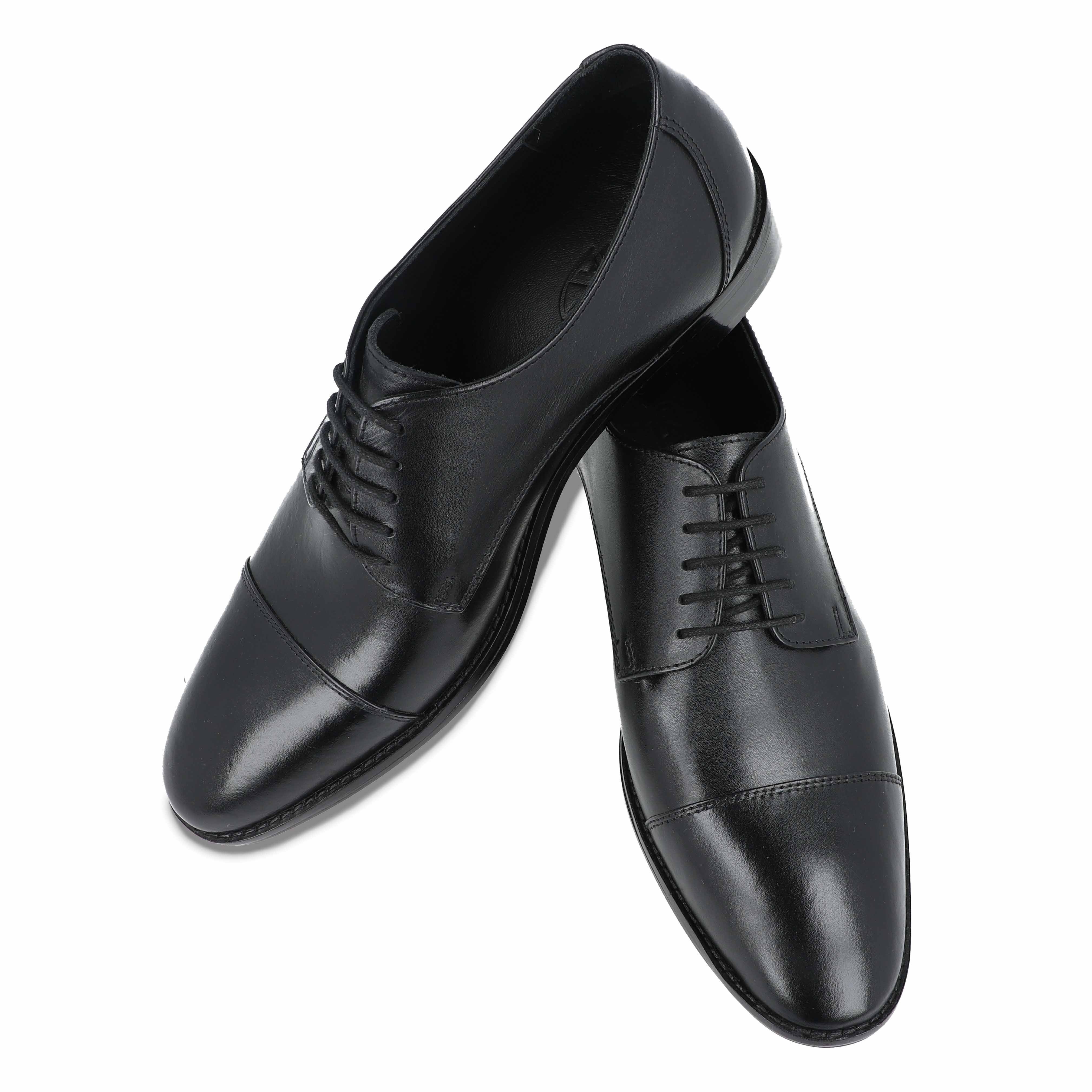 Naga Lucid Black Derby Shoes